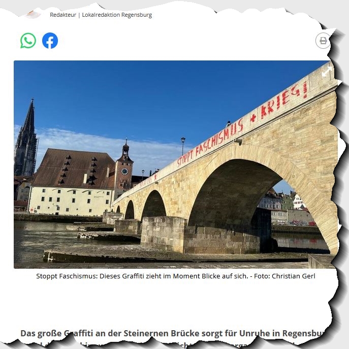 Nachgefragt | Linke Schmieranten verschandeln Regensburger Kulturgut